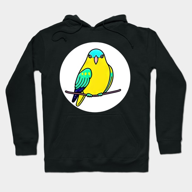 cute budgie parakeet | Hoodie by Subconscious Pictures